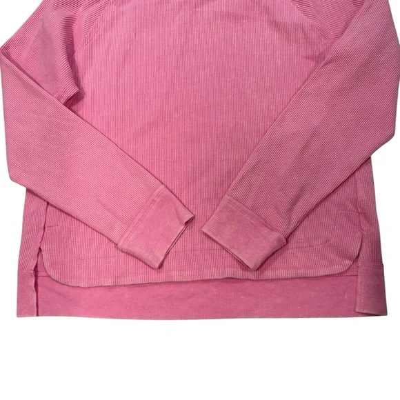 Sunnyside by SUNDRY Pink Stonewashed Waffle Knit Pullover Top, Sz Lg - Picture 11 of 14